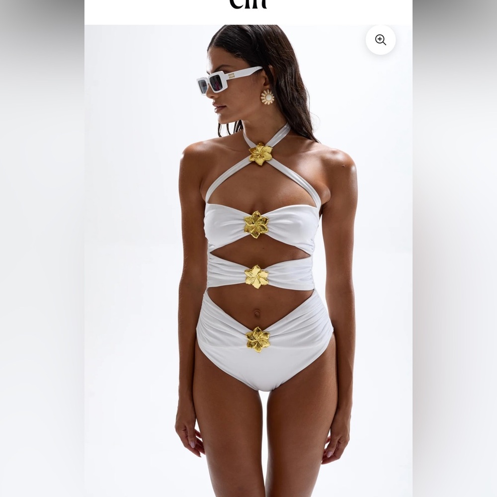 Cin Cin DIAMOND' CUT OUT SWIMSUIT - PEARL Size M